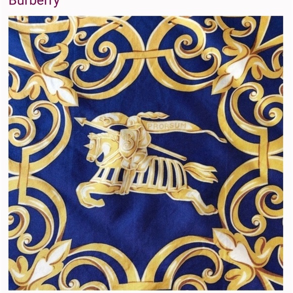 Burberry Scarf Prorsum Silk Y2K Nova Check Plaid Horseman Burberrys 34” Square - Picture 4 of 8